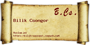 Bilik Csongor névjegykártya