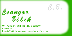 csongor bilik business card